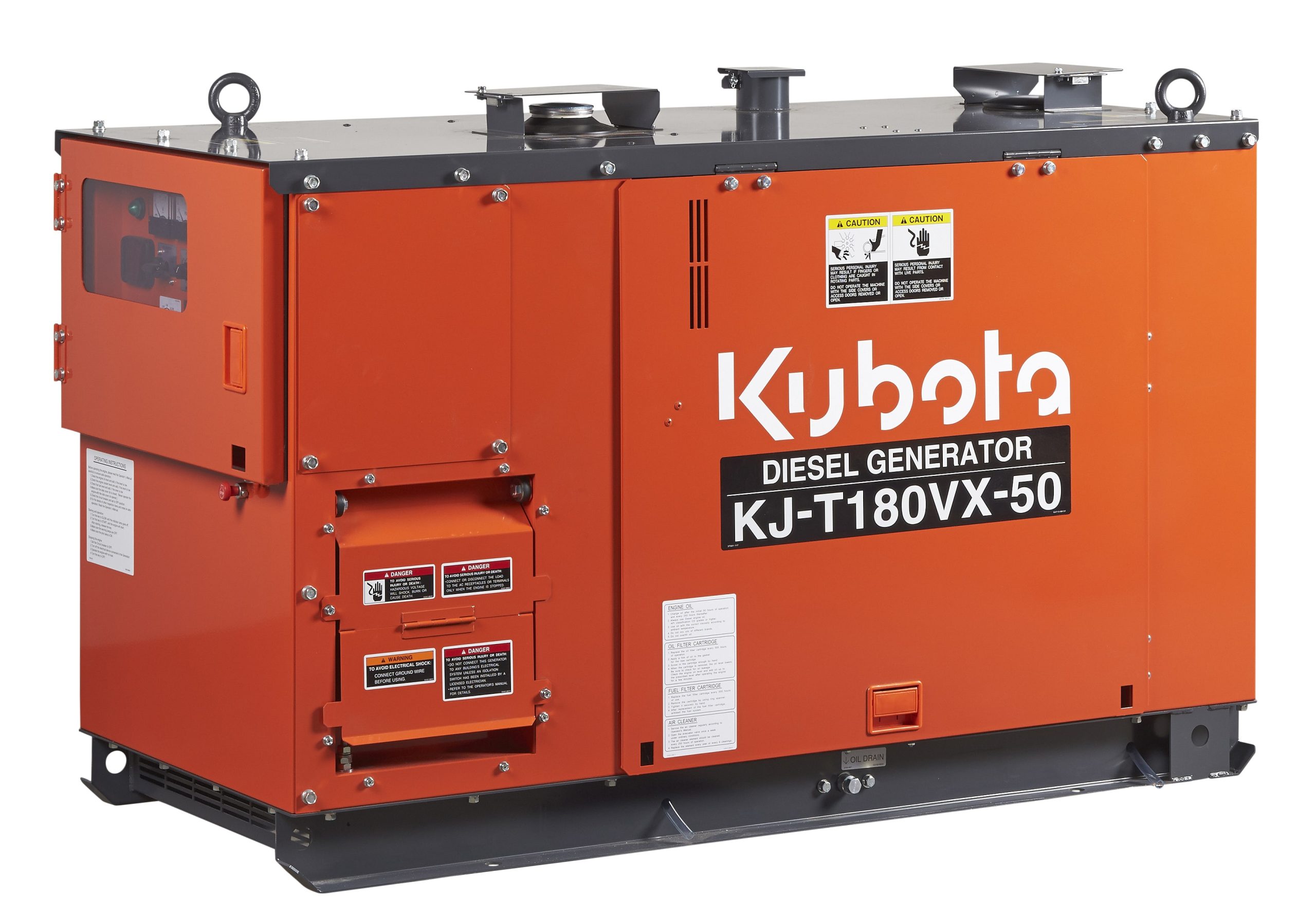 Kubota Diesel Generator KJ-T180-AU-B Series, 2-Year Warranty