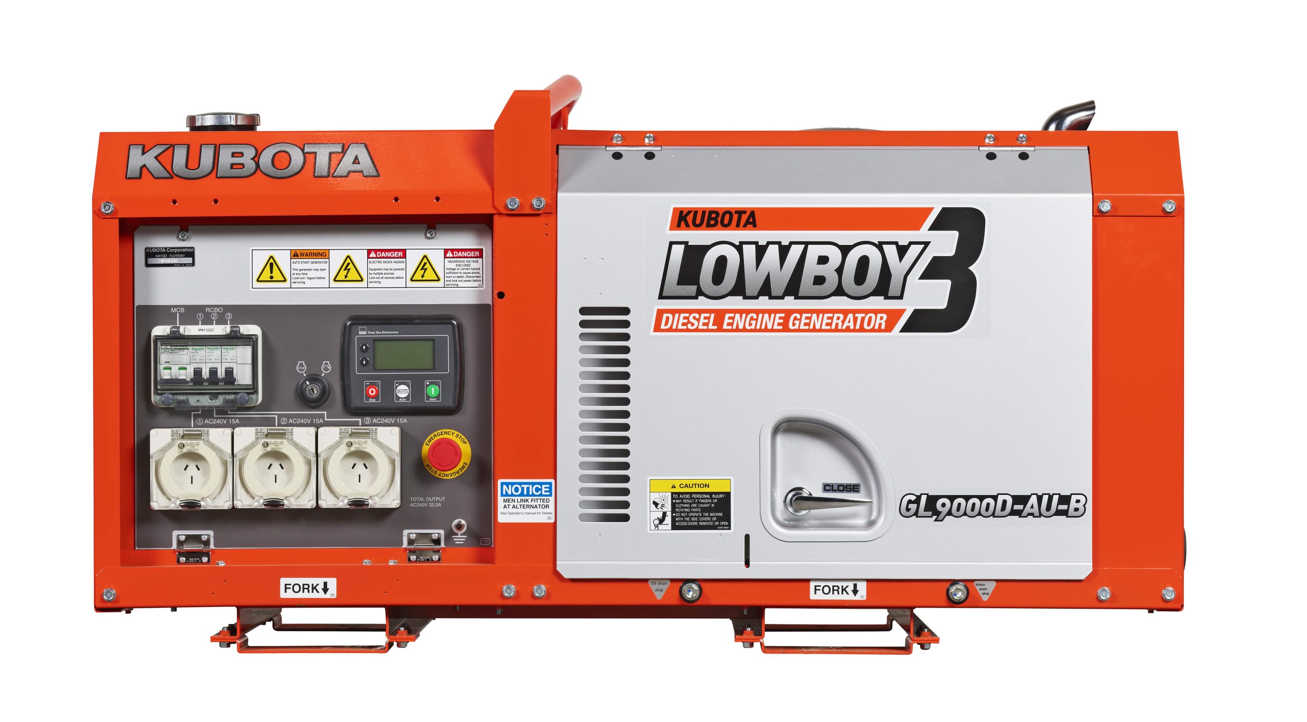 Kubota GL9000D-AU-B Generator – 9kVA Silent Diesel | 2-Year Warranty
